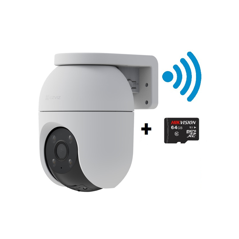 Sigurnosna PTZ IP kamera EZVIZ CS-C8c (4MP,4mm) + SD micro kartica 64GB Hikvision