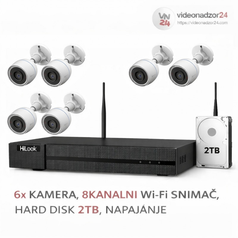 WIFI Video komplet 2MP 6kamere Ezviz WiFi