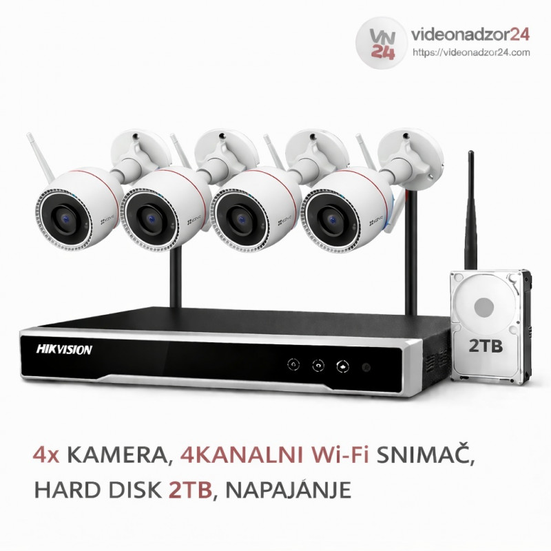 Video komplet 4MP 4 kamere Ezviz WiFi ColorVu