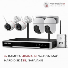 Video komplet 4 kamere Ezviz WiFi ColorVu/PT
