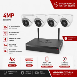 WIFI Video komplet 4MP 4 kamere Ezviz
