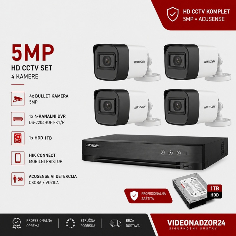 Video komplet BULLET ACUSENSE 5MP