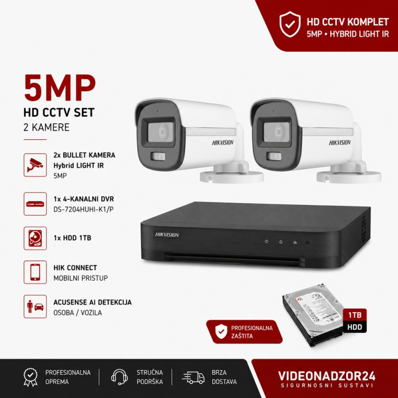 Video komplet BULLET ACUSENSE 5MP_ HYBRID LIGHT KAMERE