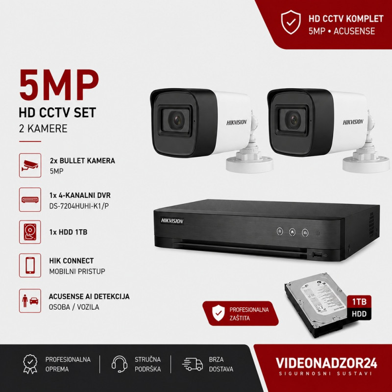 Video komplet BULLET ACUSENSE2 - 5MP
