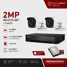 SET za video nadzor komplet 2 kamere HIK-HIL TVI2