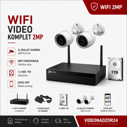 WIFI Video komplet 2MP 2 kamere Ezviz