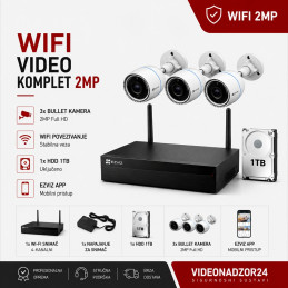 WIFI Video komplet 2MP 3 kamere Ezviz WiFi