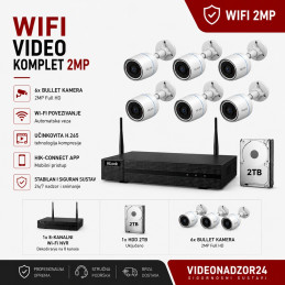 WIFI Video komplet 2MP 6kamere Ezviz WiFi