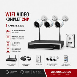 WIFI Video komplet 2MP 3 kamere Ezviz WiFi