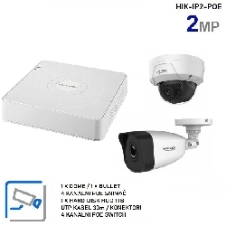 Hikvision IP komplet sa 2 POE kamere, 2MP FIX